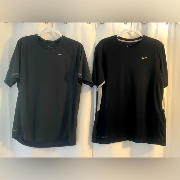 Nike Other - Set of (2) Nike dry fit Black & Gray Short Sleeve Tees men’s large